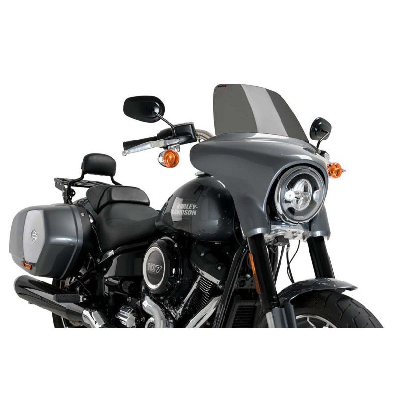 PUIG PARE-BRISE HIGH-ROAD TOURING HARLEY D. SOFTAIL SPORT GLIDE FLSB 18-21 FUME FONCE