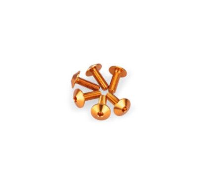 Kit de tornillos anodizados Puig M5 para parabrisas color naranja