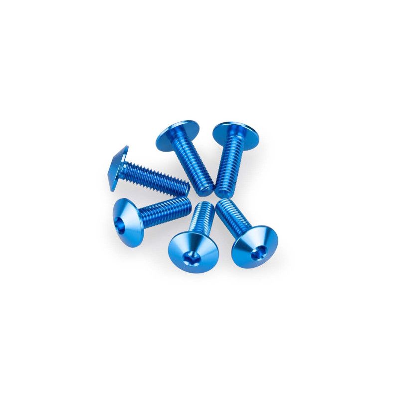 puig kit anodized screws m6 for windshields blue color