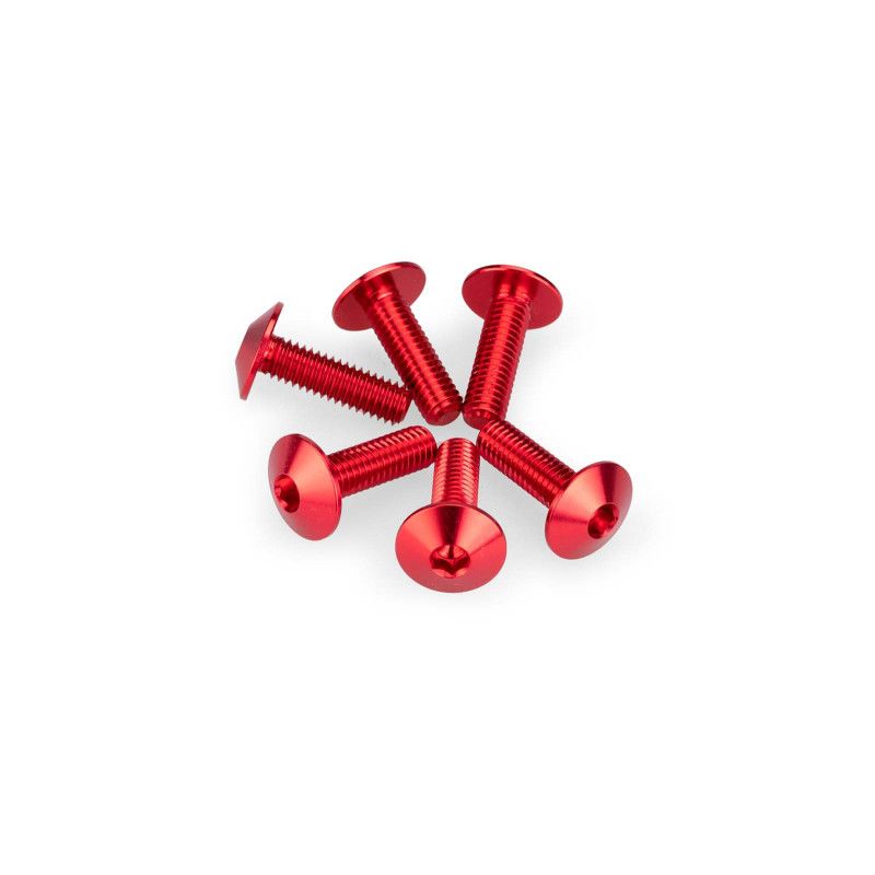 puig kit anodized screws m6 for windshields red color