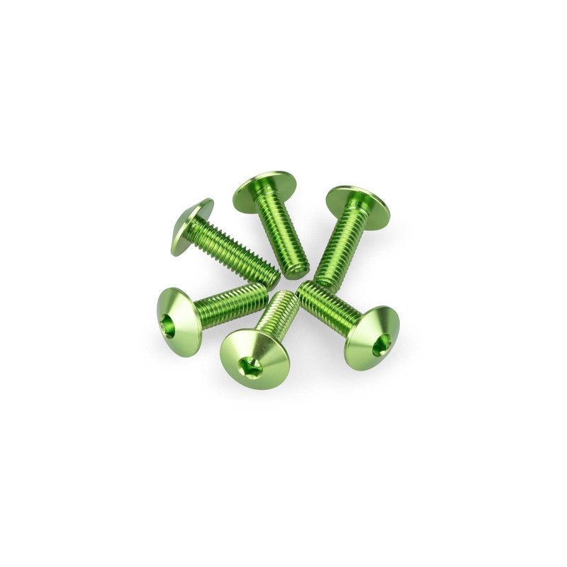 Kit de vis anodisees Puig M6 pour pare-brise couleur verte