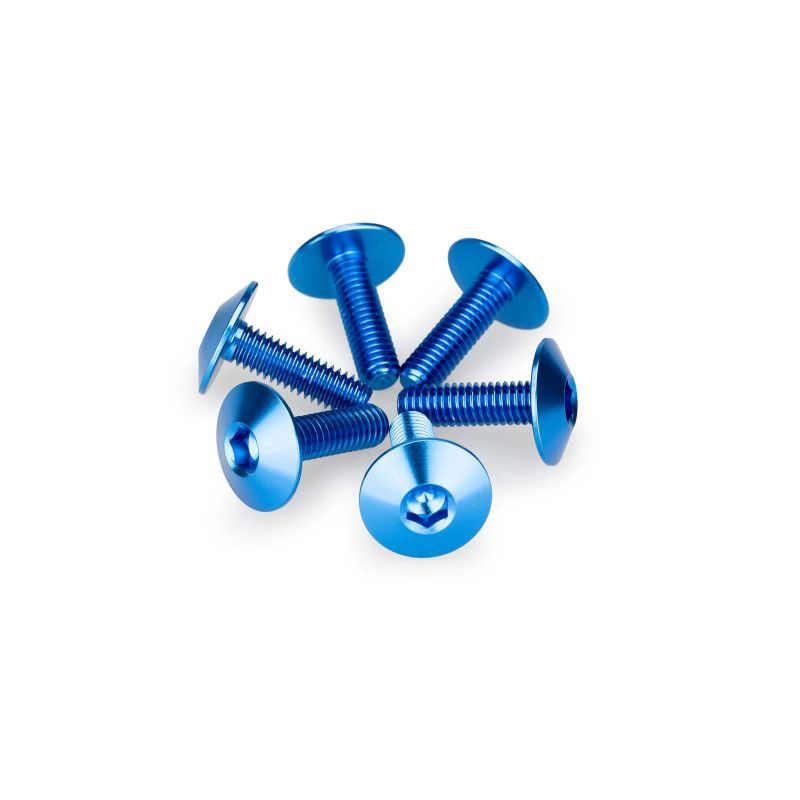 Puig kit vis anodisees m6 pour pare-brise couleur bleu