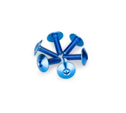 Puig kit vis anodisees m6 pour pare-brise couleur bleu