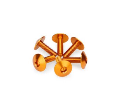 Kit de tornillos anodizados Puig M6 para parabrisas color naranja