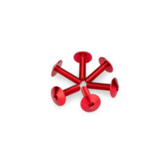 Kit de tornillos anodizados Puig M5 para parabrisas color rojo