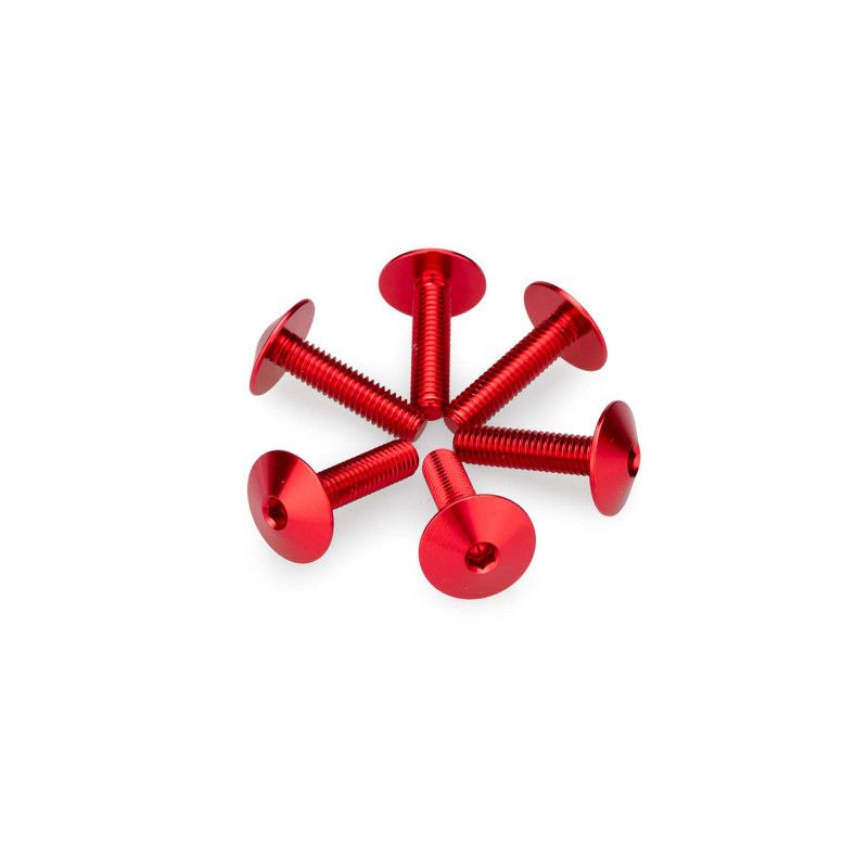 puig kit anodized screws m5 for windshields red color