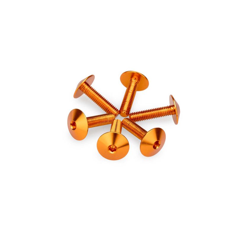 Kit de vis anodisees Puig M5 pour pare-brise couleur orange