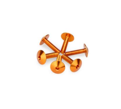 Kit de tornillos anodizados Puig M5 para parabrisas color naranja