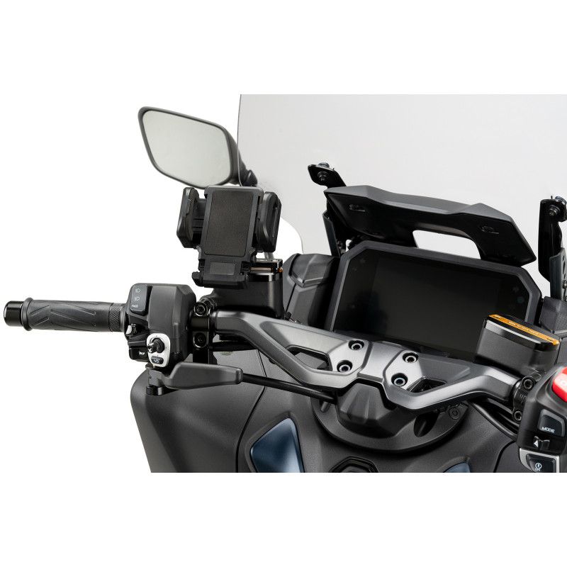 puig brake fluid reservoir cap holder for mobile phone cover fixing for yamaha t max black