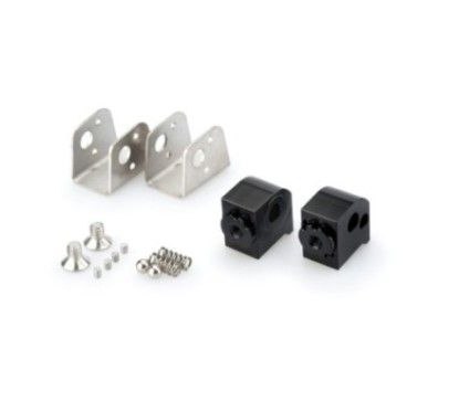 Adaptateurs de repose-pieds passager reglables Puig pour BMW F850 GS 18-23, noir