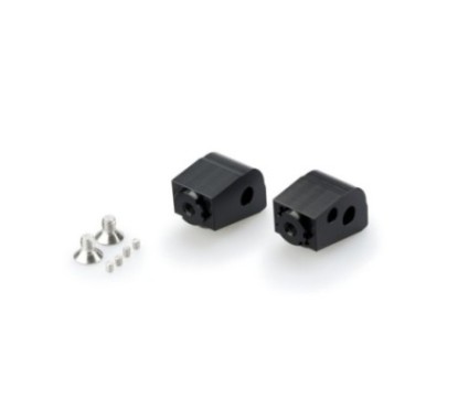 Adaptateurs de repose-pieds passager reglables Puig pour KTM 1290 RS Super Adventure 2021/2024, noir