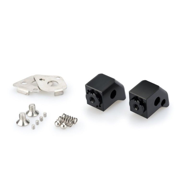 puig adjustable passenger footrest adapters for triumph tiger 800 xc 11 14 black