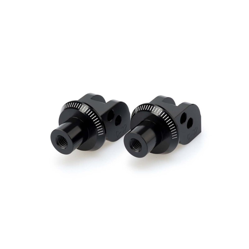 Adaptateurs de repose-pieds passager fixes Puig pour Ducati Monster 797 17/20, noir