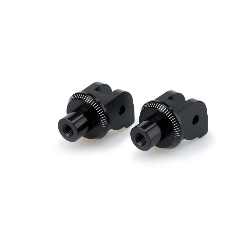 puig fixed passenger pegs adapters for ducati multistrada 1260 ssd air 18 20 black