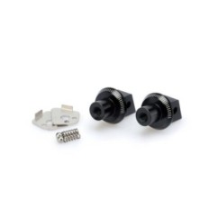 Adaptateurs de repose-pieds passager fixes Puig pour Suzuki DL1050XT V-Strom 2020/23, noir