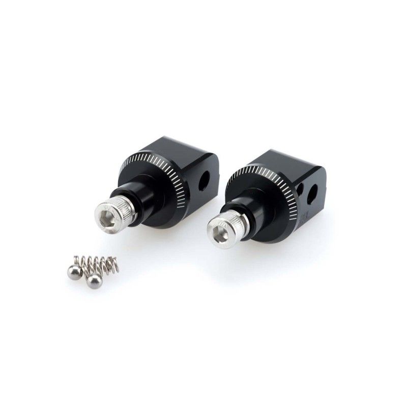 Adaptateurs de repose-pieds passager fixes Puig pour KTM 200 Duke 12/13, noir