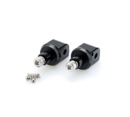 Adaptateurs de repose-pieds passager fixes Puig pour KTM 200 Duke 12/13, noir