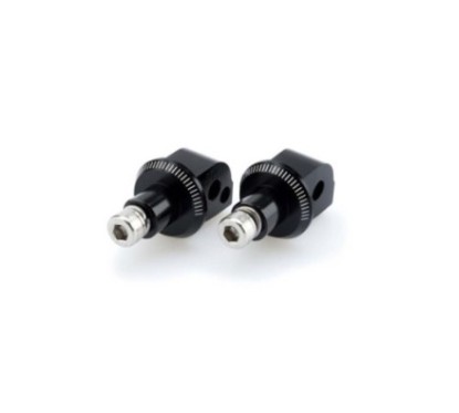 Adaptateurs de repose-pieds passager fixes Puig pour Aprilia RSV4 Factory 09-14, noir