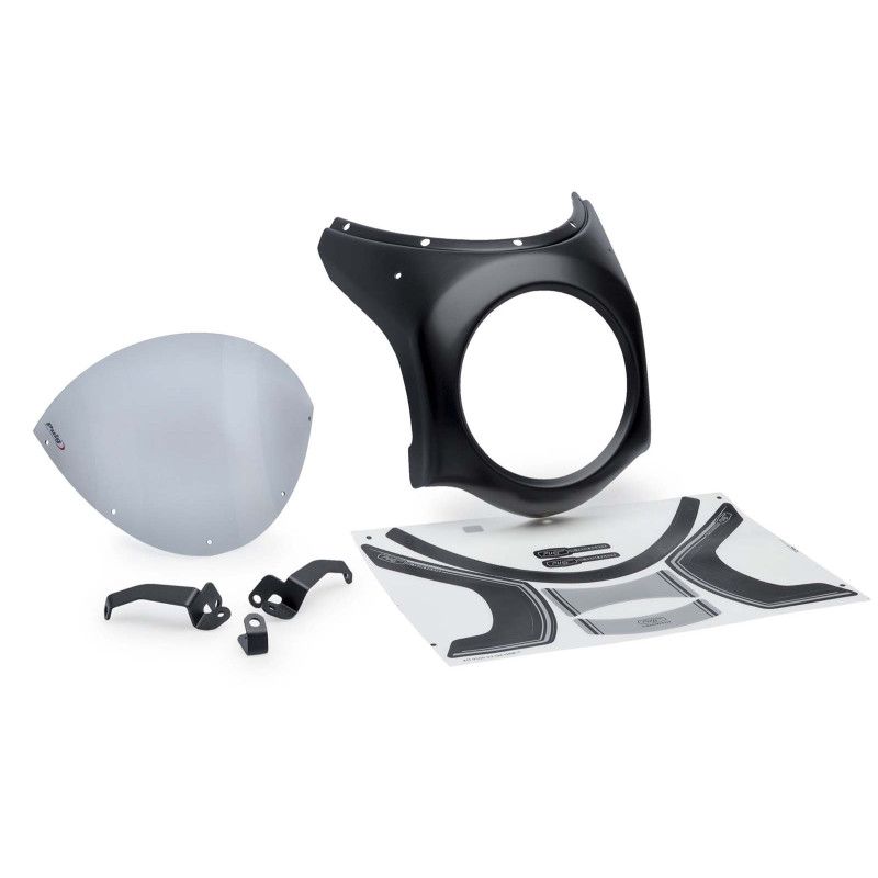 puig half windshield for honda cb650r neo sports cafe 24-25 light smoke-carbon