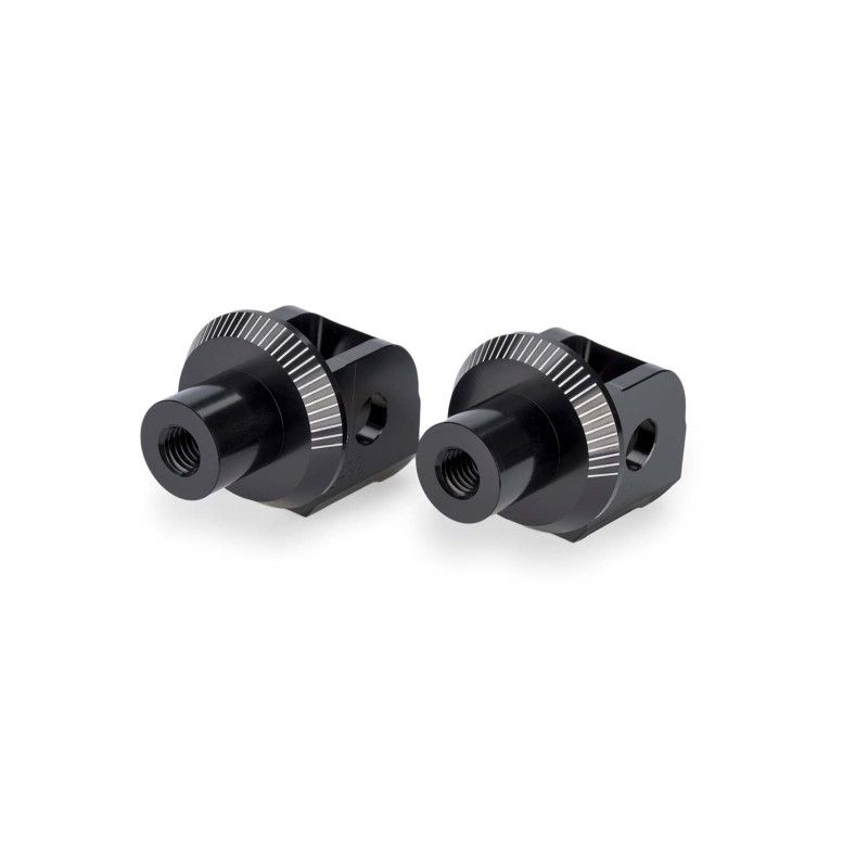 Adaptateurs de repose-pieds fixes Puig pour Aprilia RS 457 24-25, noir