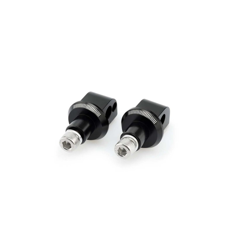 Adaptateurs de repose-pieds passager fixes Puig pour Honda VFR1200F 10-16, noir