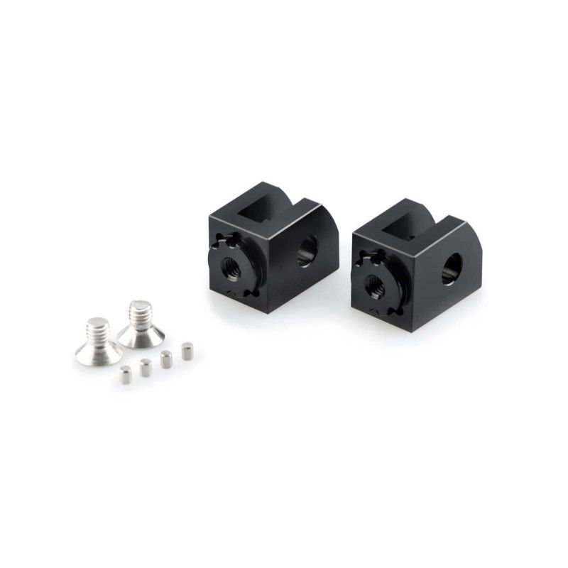 Adaptateurs de repose-pieds pilote reglables Puig pour Yamaha YZF R3 2025, noir
