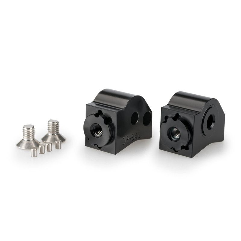 Adaptateurs de repose-pieds passager reglables Puig pour Honda NT1100 2025, noir