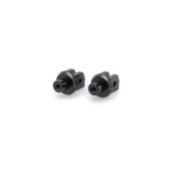 Adaptadores para estriberas fijas Puig para Yamaha YZF R3 2025 en negro