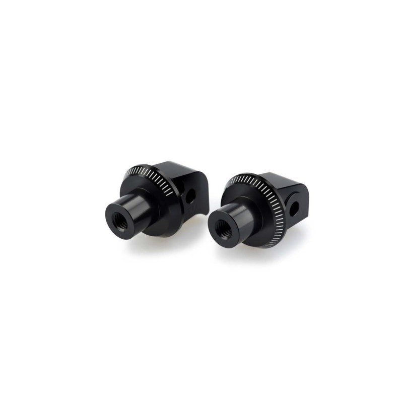 Adaptateurs Puig pour repose-pieds passager fixes Kymco AK 550 17/23, noir