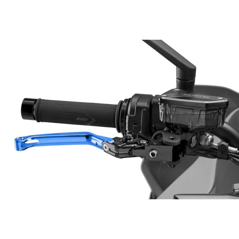 Levier de frein pliable Puig 4.0 selecteur bleu et noir