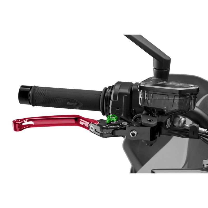 Puig 4.0 folding brake lever red and green selector