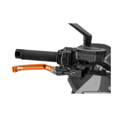 Puig 4.0 folding brake lever orange and black selector