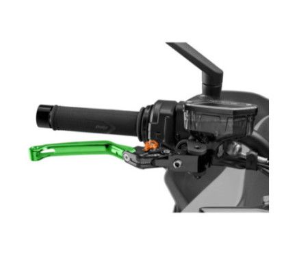 Puig 4.0 folding brake lever green and orange selector