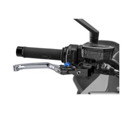 Levier de frein pliable Puig 4.0 selecteur titane et bleu