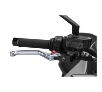 Puig 4.0 fixed brake lever titanium and red selector