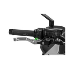 Puig 4.0 brake lever fixed short silver and green selector