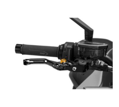 Levier de frein Puig 4.0 fixe court selecteur noir et or