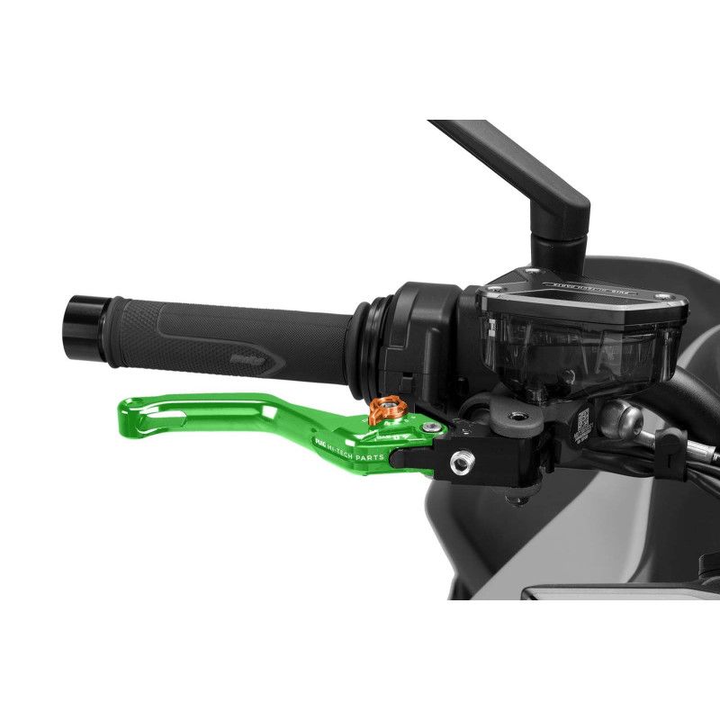 Puig 4.0 brake lever fixed short green and orange selector