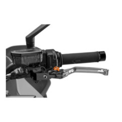 Puig 4.0 folding clutch lever silver and orange selector
