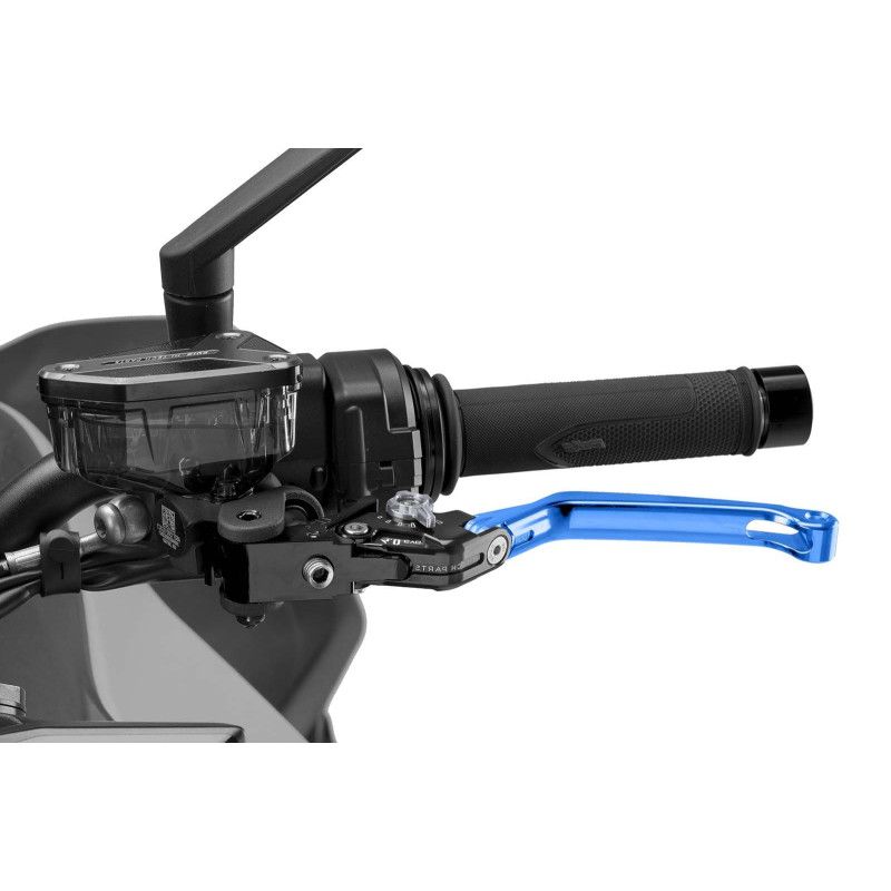 Levier d'embrayage pliable Puig 4.0 selecteur bleu et titane