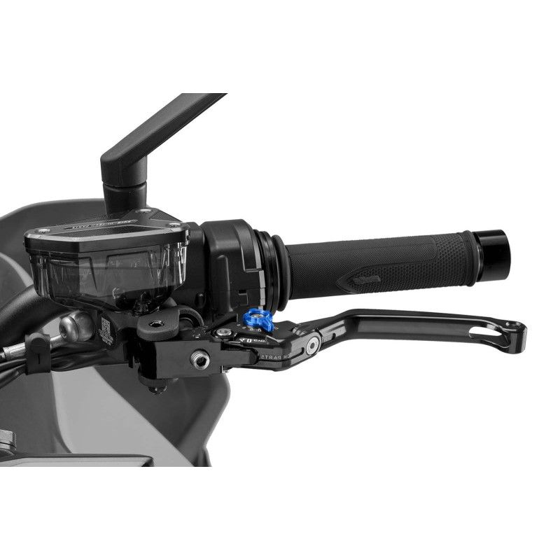 Levier d'embrayage pliable Puig 4.0 selecteur noir et bleu