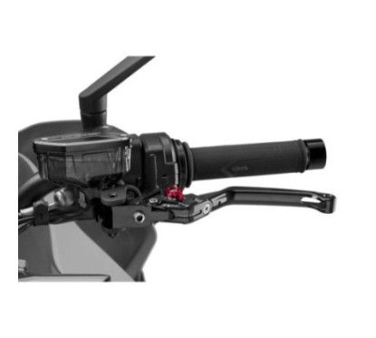 Maneta de embrague plegable Puig 4.0 negra y selector rojo