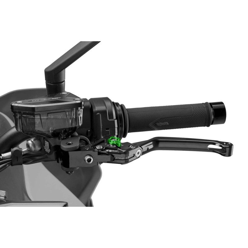 Puig 4.0 folding clutch lever black and green selector