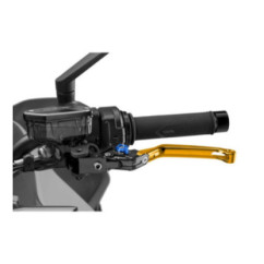 Levier d'embrayage pliable Puig 4.0 selecteur or et bleu