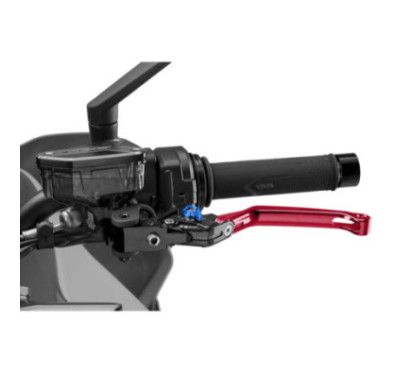 Levier d'embrayage pliable Puig 4.0 selecteur rouge et bleu