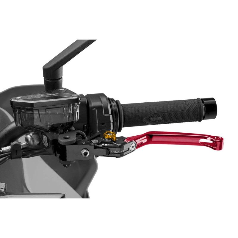 Puig 4.0 folding clutch lever red and gold selector
