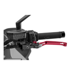 Maneta de embrague plegable Puig 4.0 roja y selector rojo
