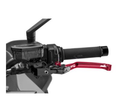 Levier d'embrayage pliable Puig 4.0 rouge et selecteur rouge