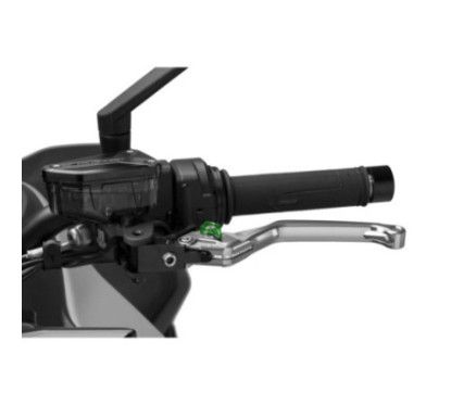 Maneta de embrague fija Puig 4.0 plata y selector verde