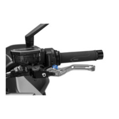 Levier d'embrayage fixe Puig 4.0 court selecteur argent et bleu